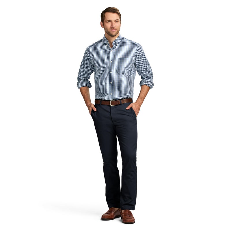IZOD Men's American Chino Flat-Front Straight-Fit Pants, Navy, 32W x 29L - Image 4